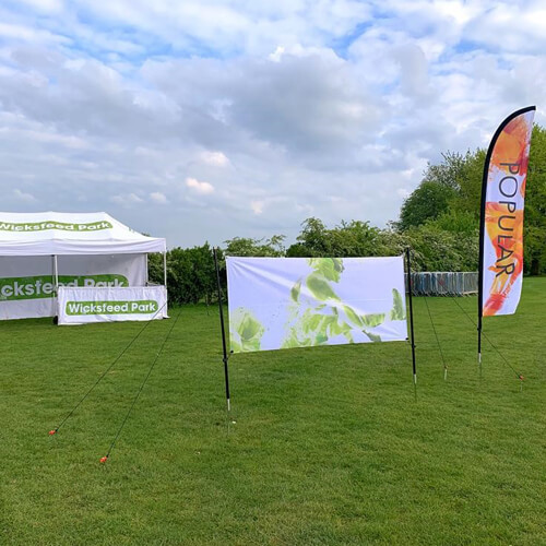 Outdoor Tension Banner Tent and Flag