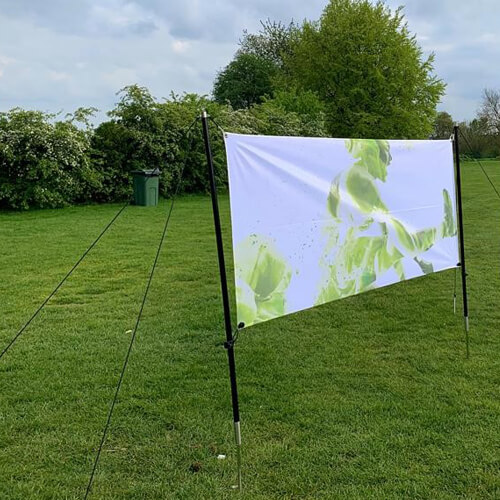 Outdoor Tension Banner side