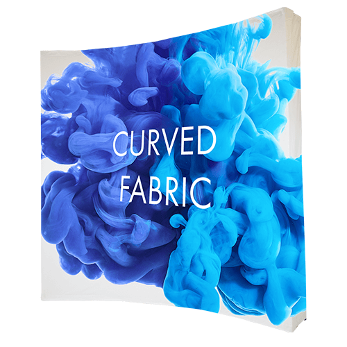 curved fabric pop-up