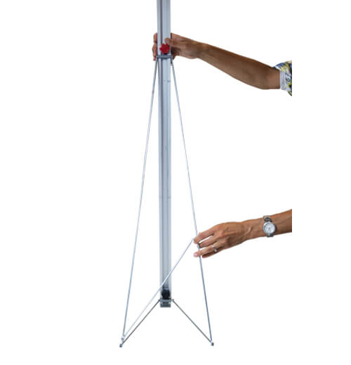 rigid strut banner with arms
