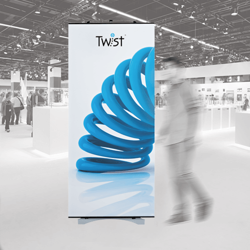 Twist single sided banner