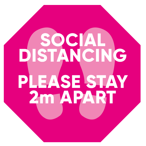 2m social distancing floor sticker