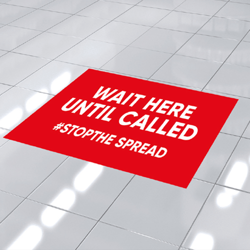 wait here floor sticker