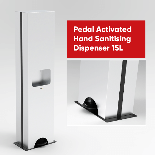 Pedal activated hand sanitiser