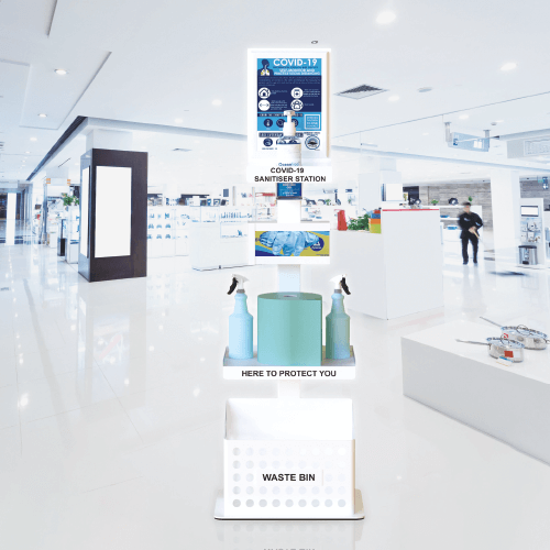 Premium hand sanitiser station retail