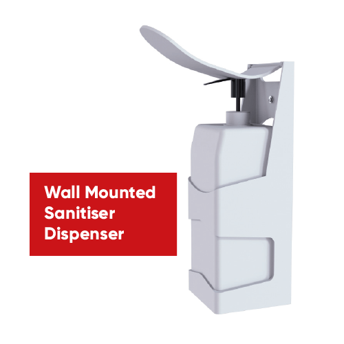 Wall mounted hand sanitiser station