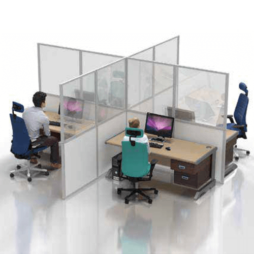 Desk partitions 4 screens