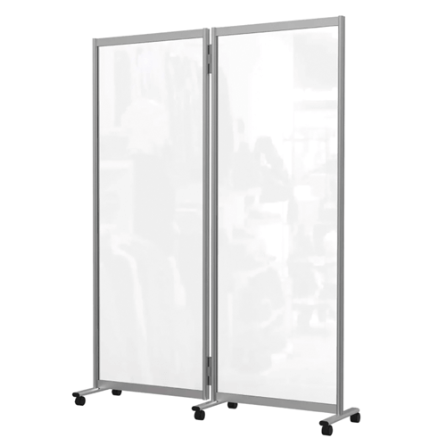 Mobile acrylic screen divider - join them up